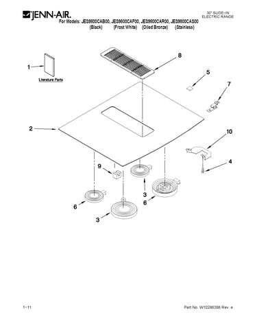 Cooktop parts
