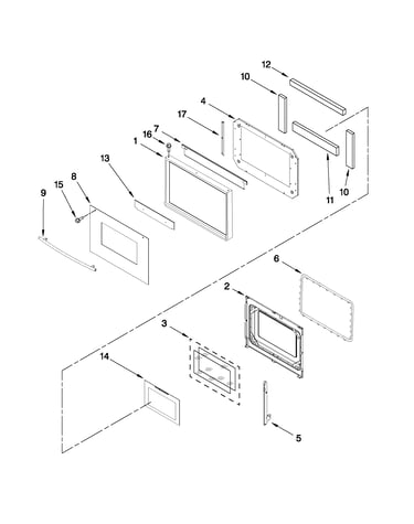 Oven door parts