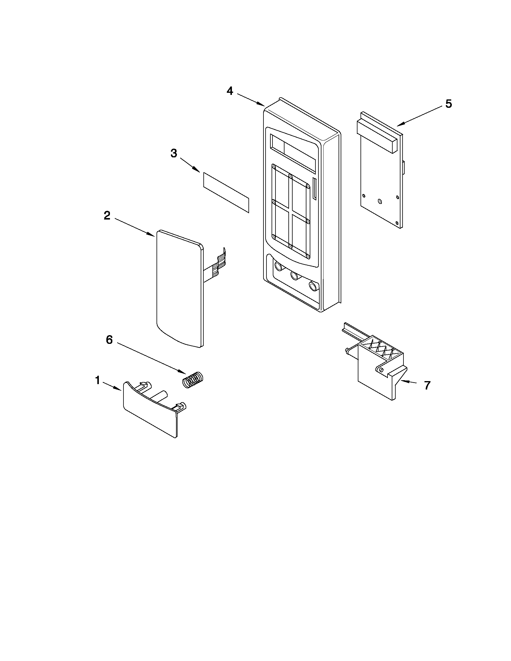 Microwave control panel parts