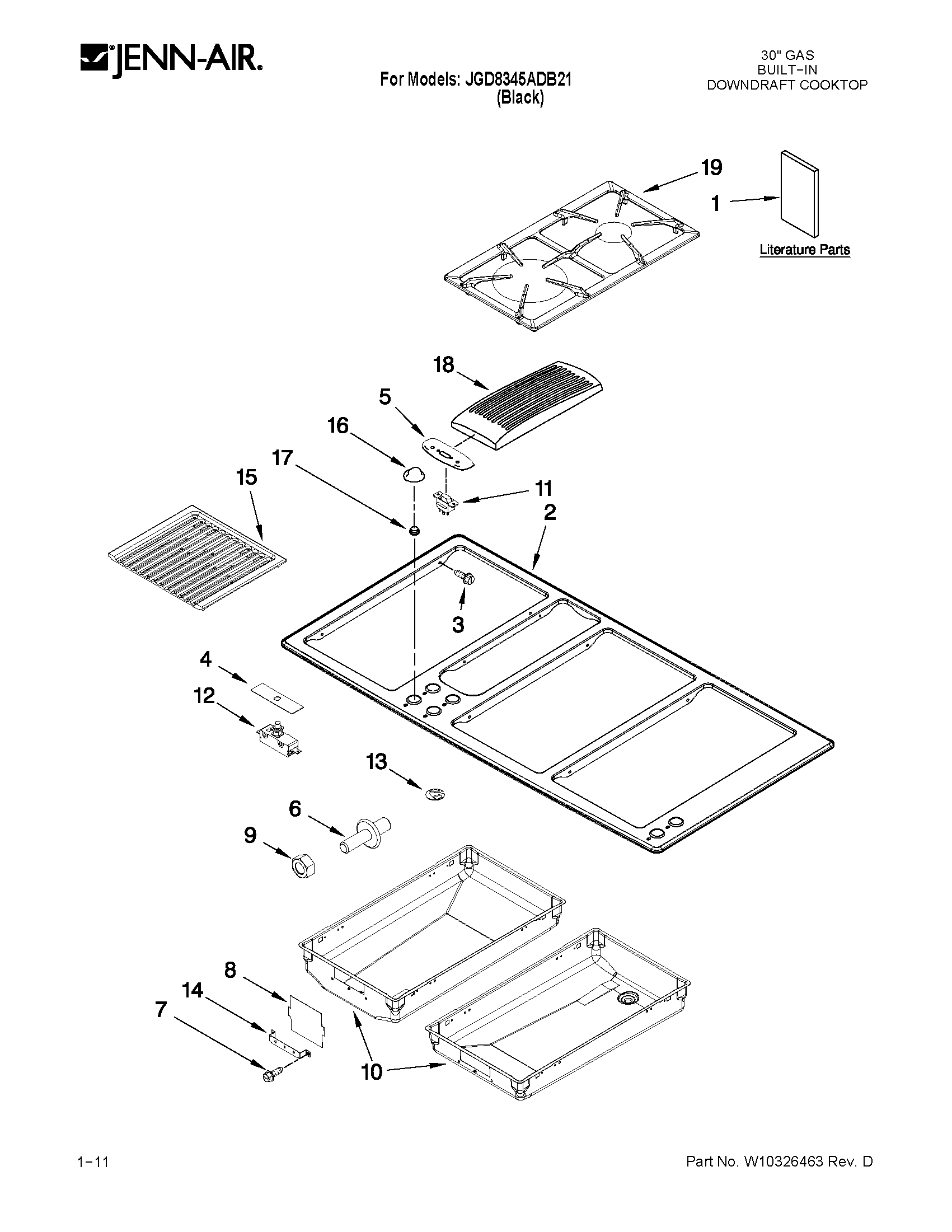 Cooktop parts