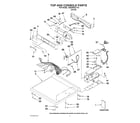 Maytag MDE25PDAYW0 top and console parts diagram