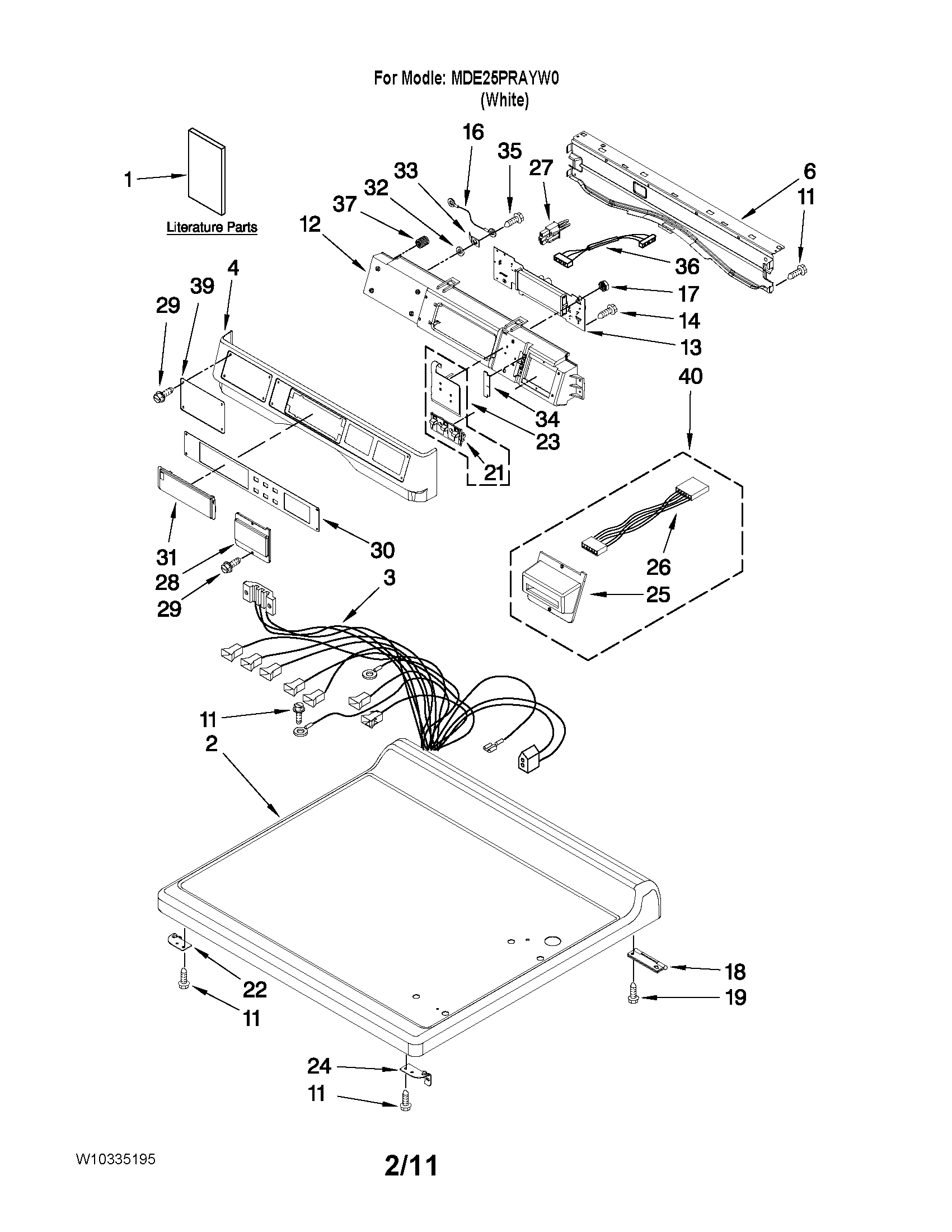 Top and console parts