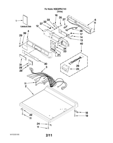 Top and console parts