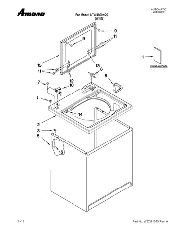 Top and cabinet parts
