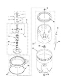 Agitator, basket and tub parts