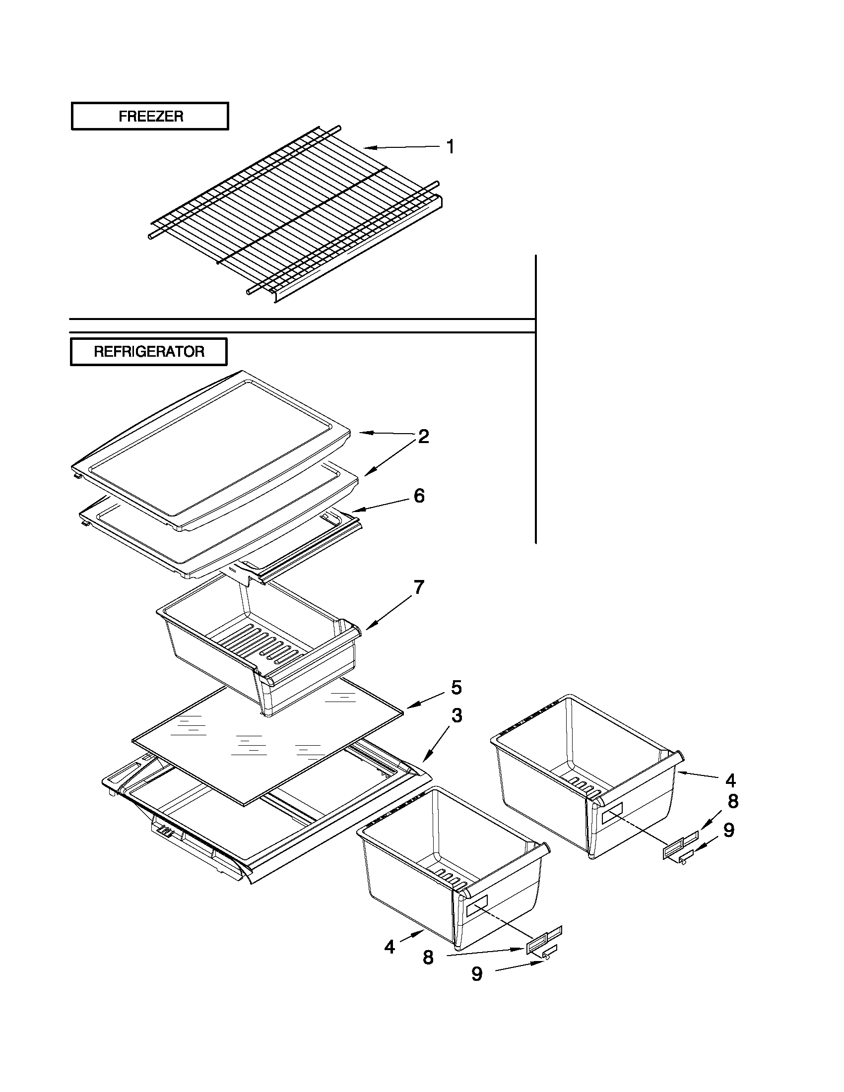 Shelf parts