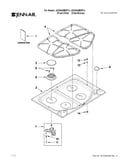 Cooktop, burner and grate parts