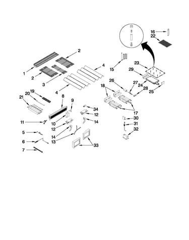Burners, grates, and lights parts