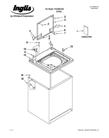 Top and cabinet parts