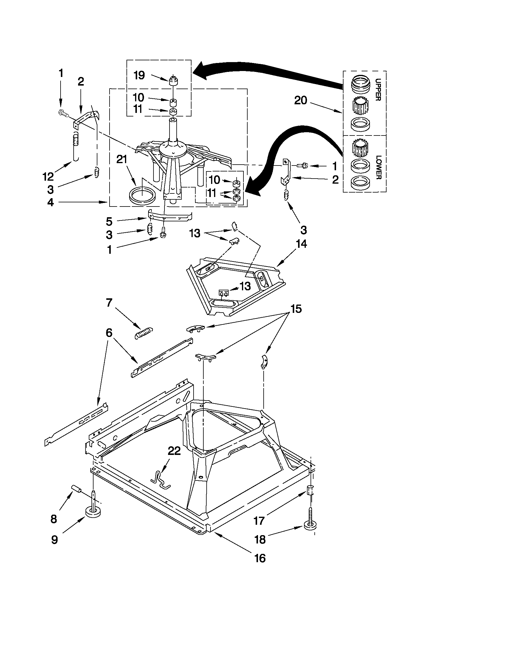 Machine base parts
