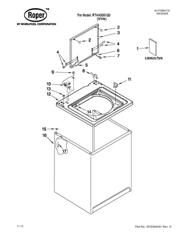 Top and cabinet parts