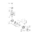 Roper RTW4440XQ0 brake, clutch, gearcase, motor and pump parts diagram