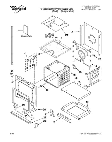 Lower oven parts