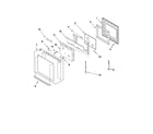 Whirlpool GBD279PVB03 lower oven door parts diagram