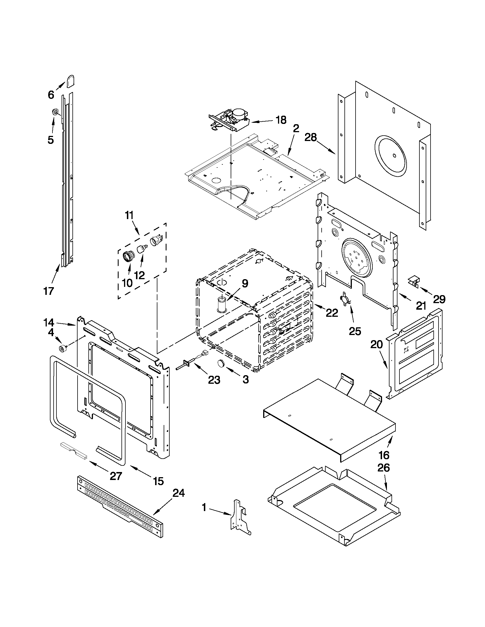 UPPER OVEN PARTS