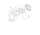 Whirlpool GBD309PVB03 lower oven door parts diagram