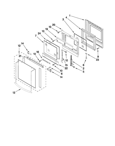 Oven door parts