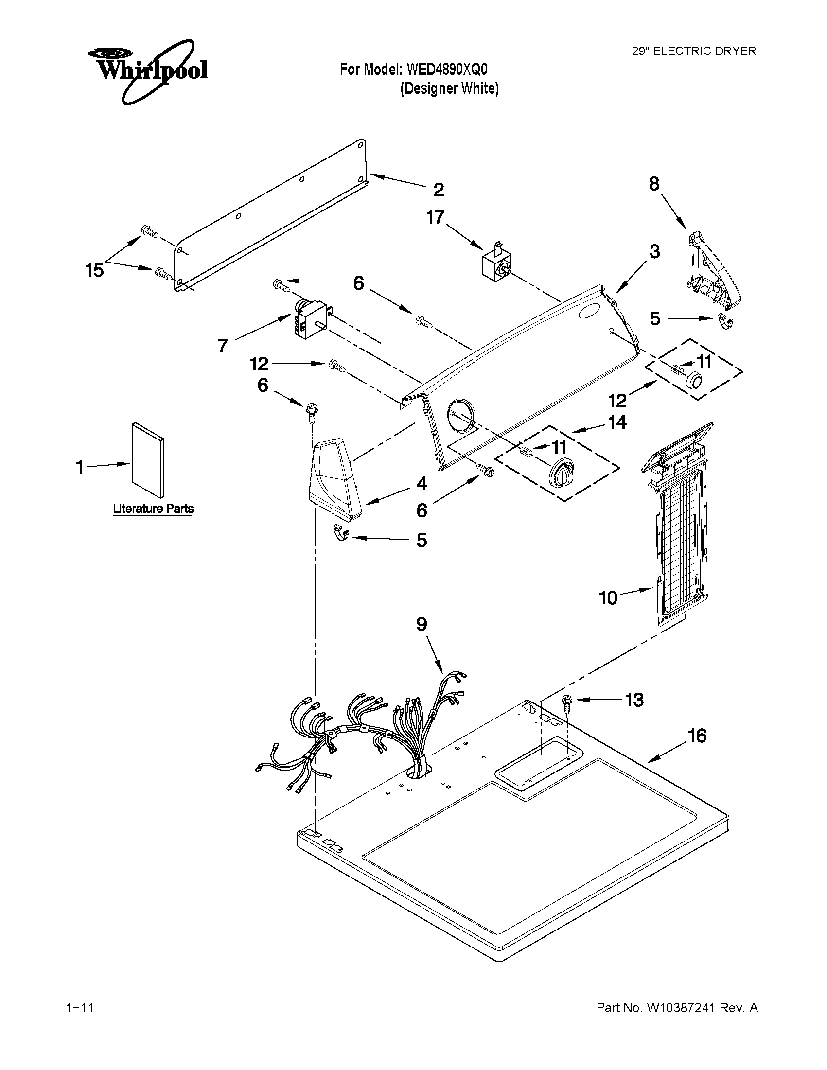 Top and console parts