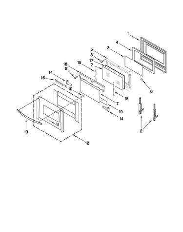 Oven door parts