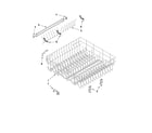 Whirlpool GU2300XTVQ2 upper rack and track parts diagram