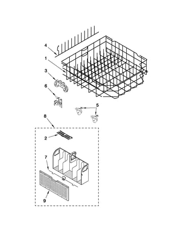 Lower rack parts