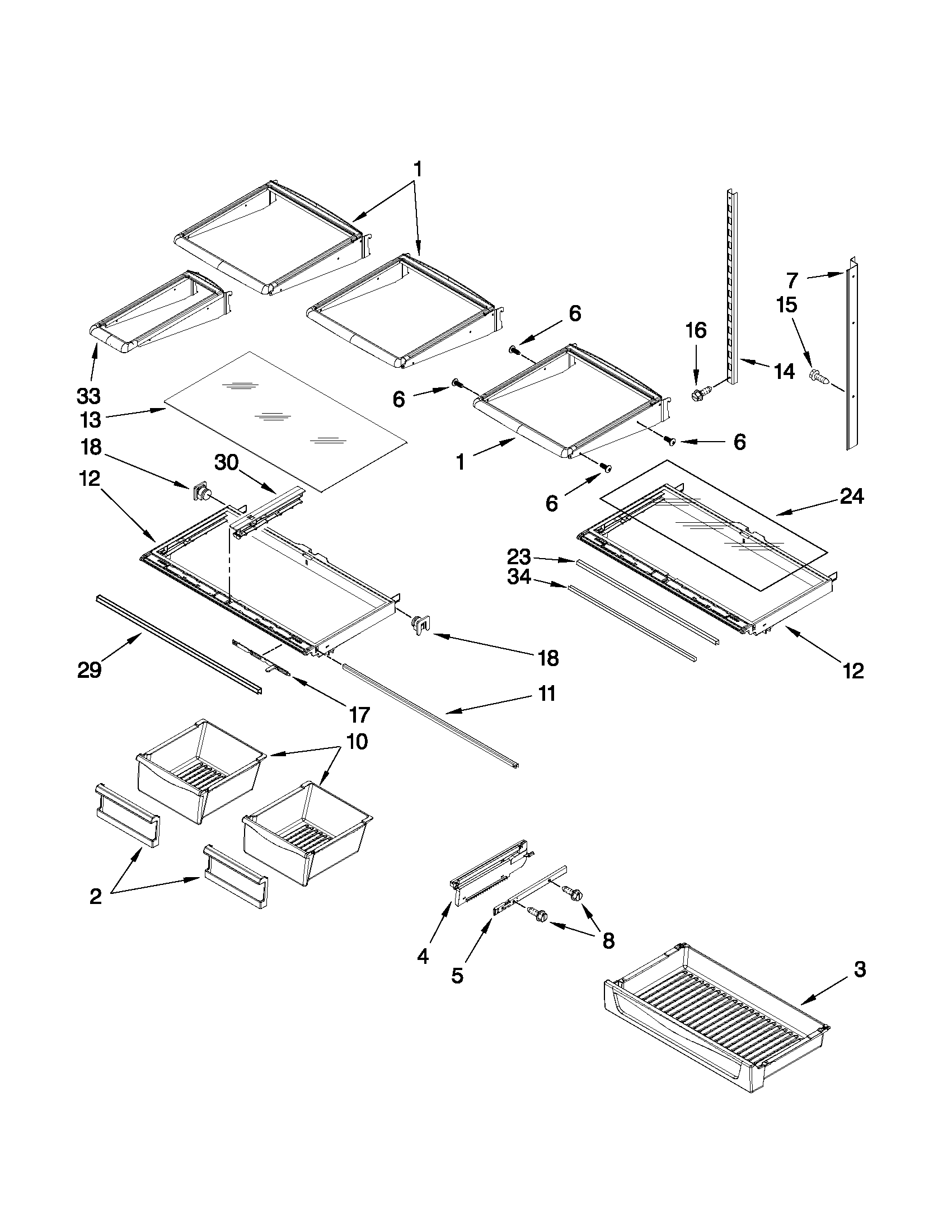 Shelf parts