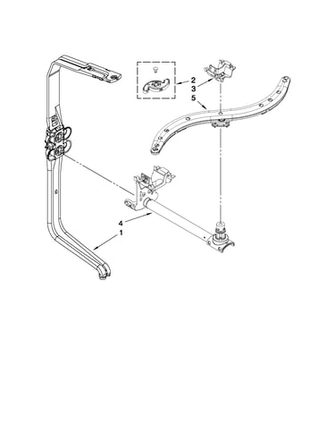 Upper wash and rinse parts