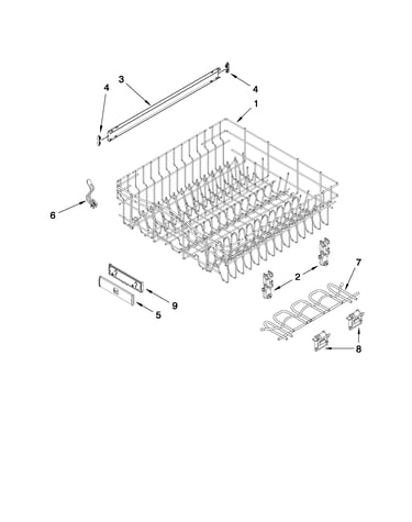 Upper rack and track parts