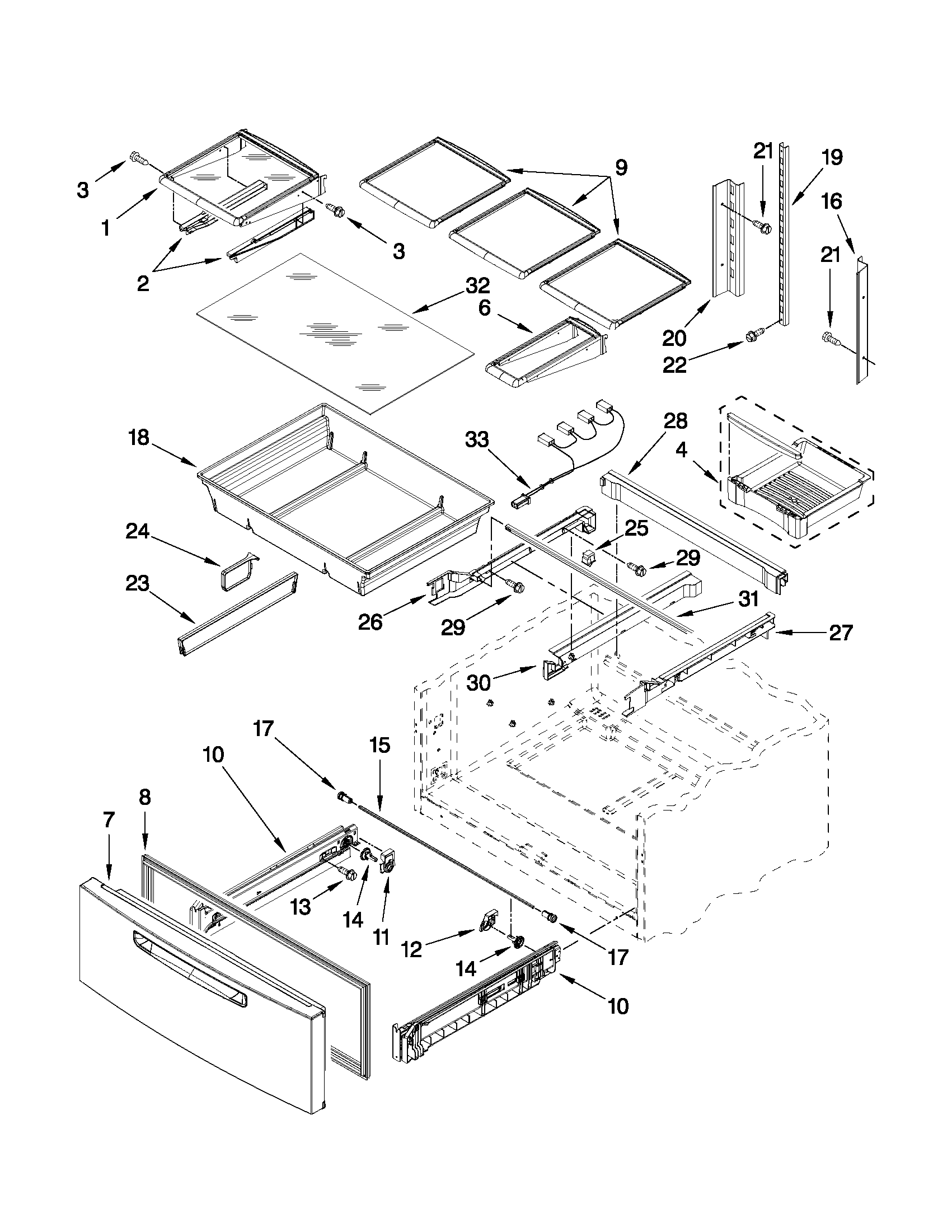 Shelf parts