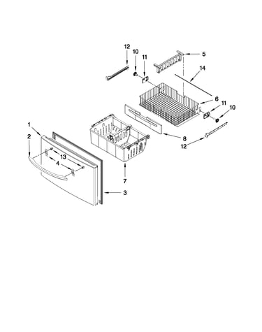 Freezer door parts