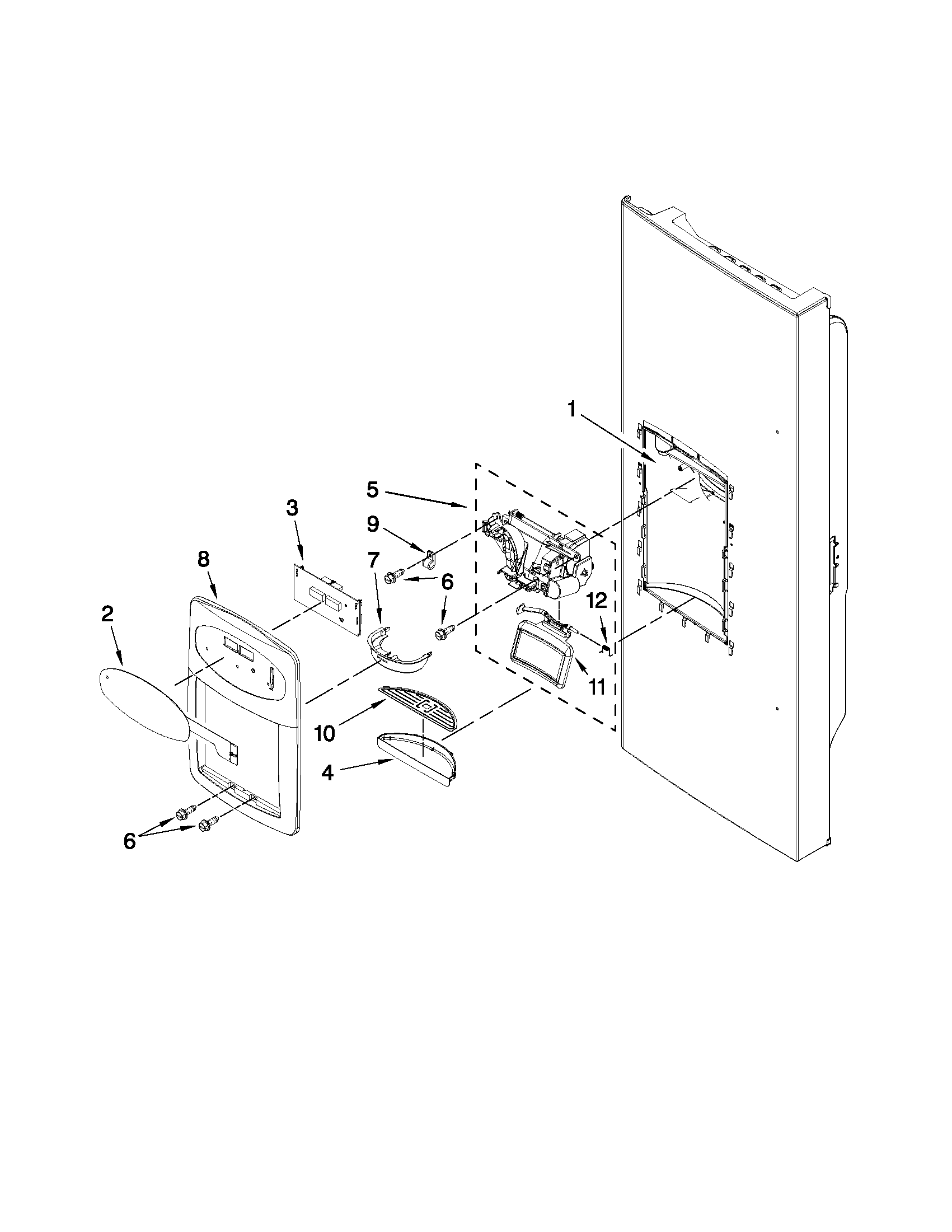 Dispenser front parts