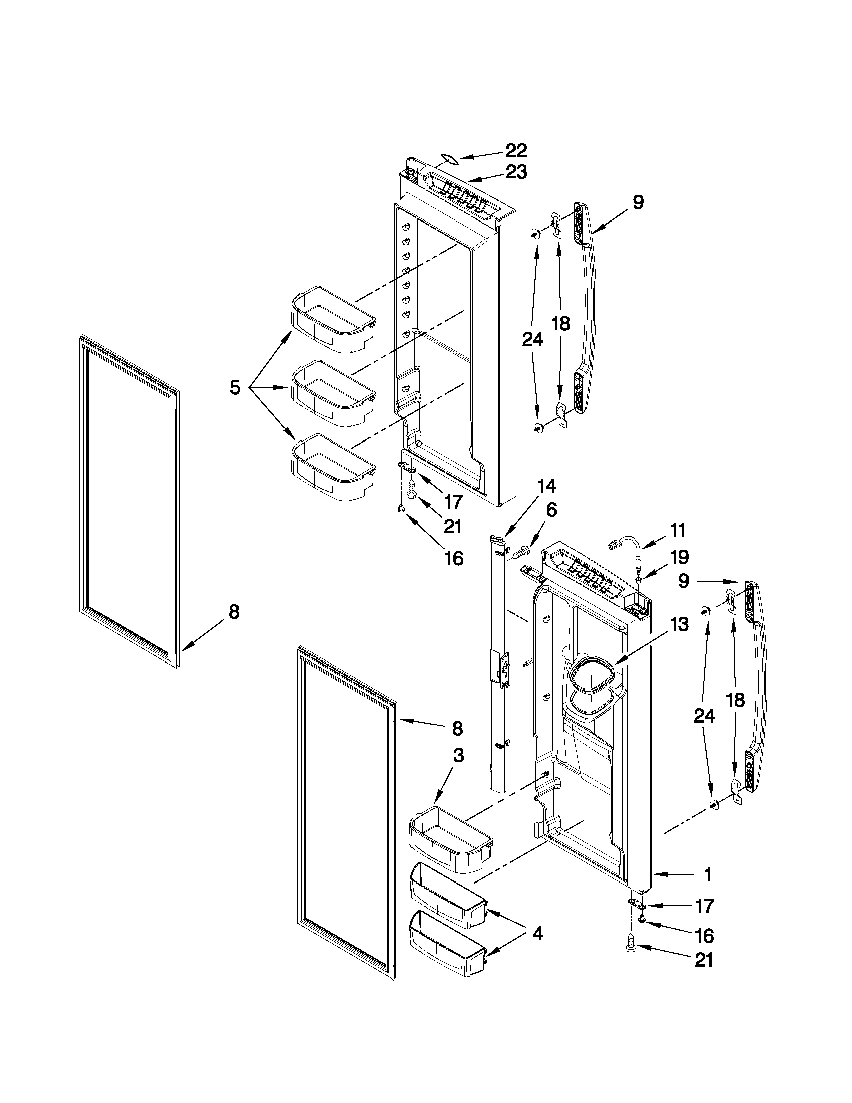 REFRIGERATOR DOOR PARTS