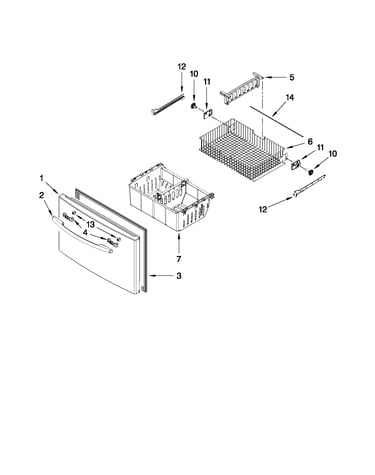 Freezer door parts