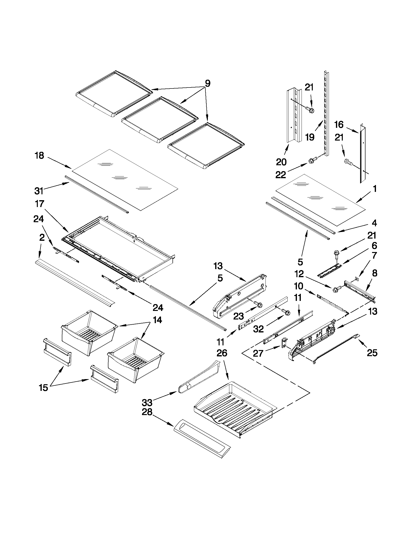 Shelf parts