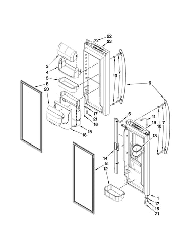 Refrigerator door parts