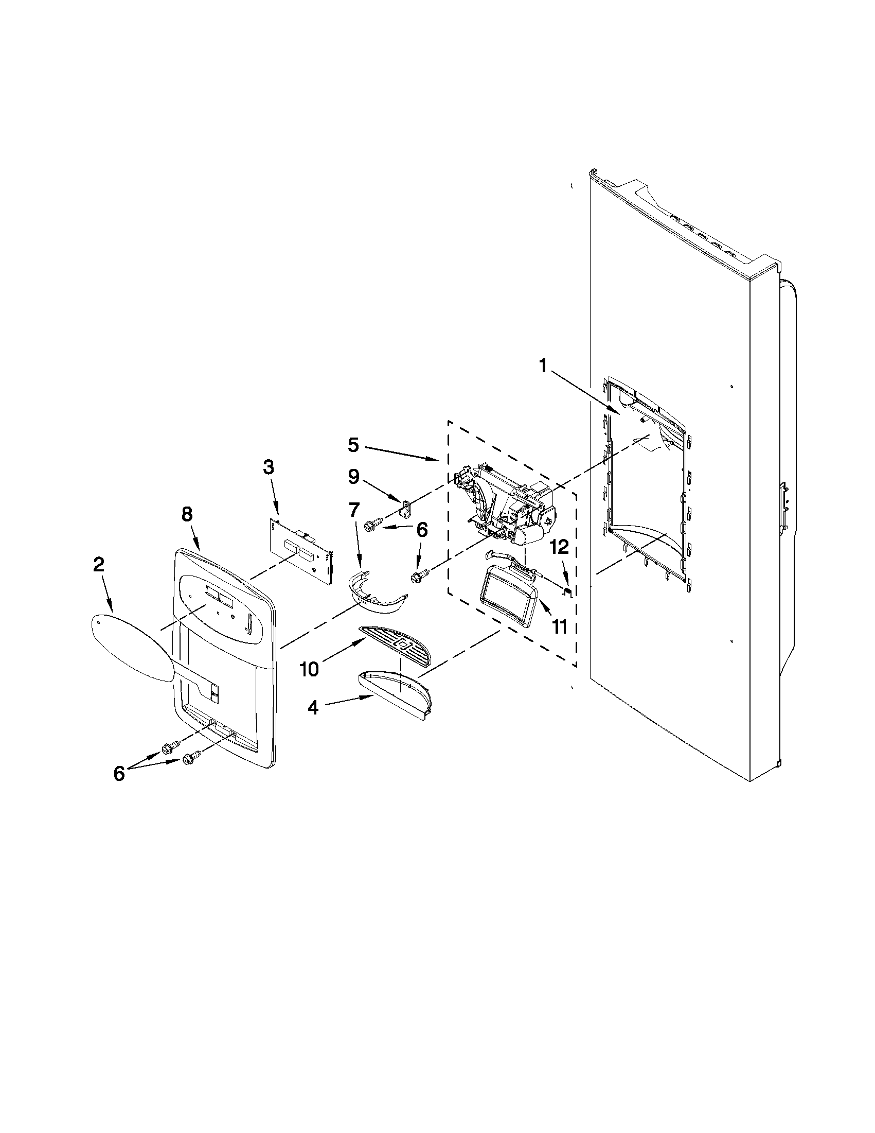 DISPENSER FRONT PARTS