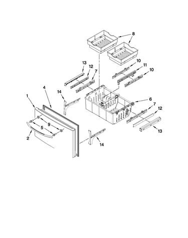Freezer door parts