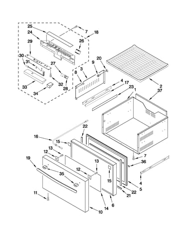 Upper drawer parts