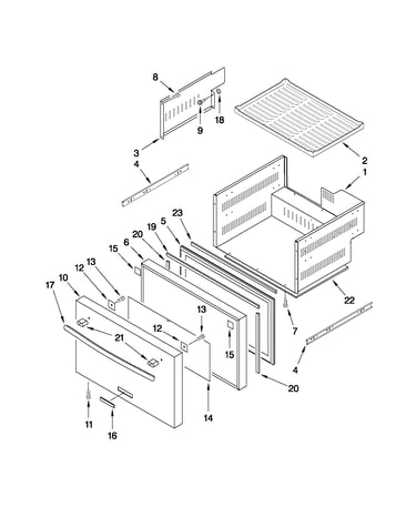 Lower drawer parts