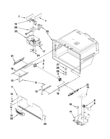 Freezer liner parts