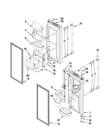 Refrigerator door parts