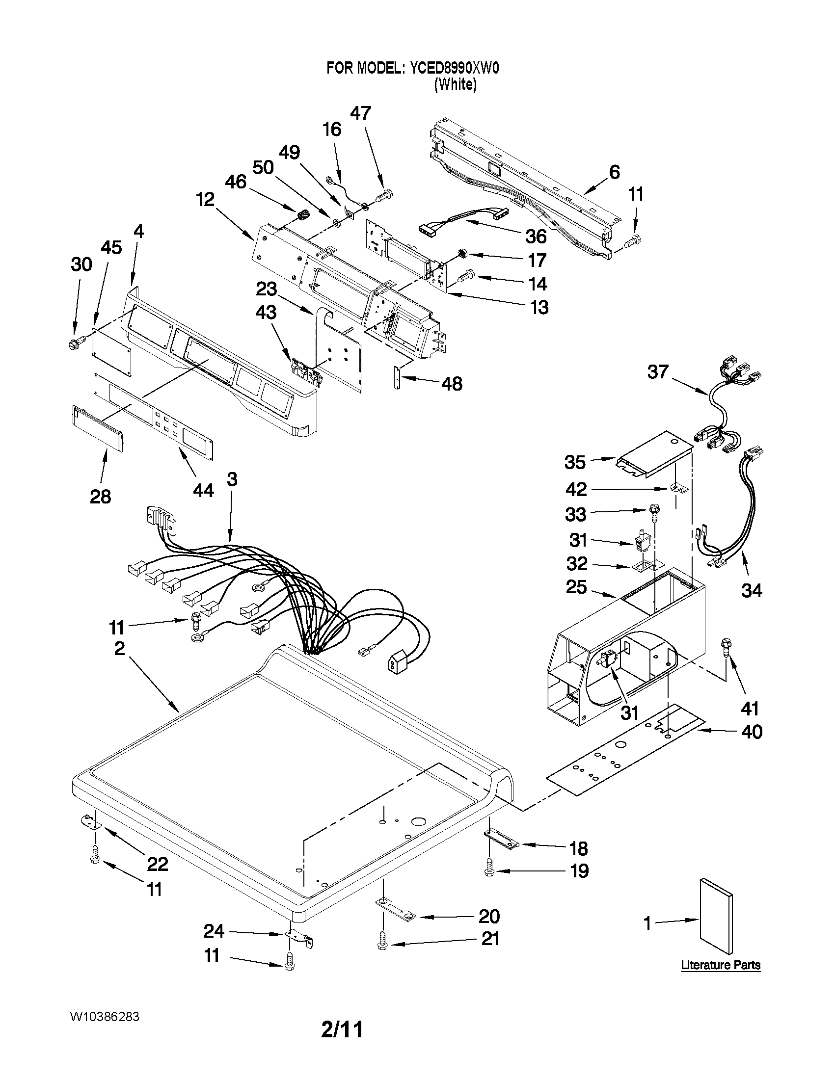 Top and console parts