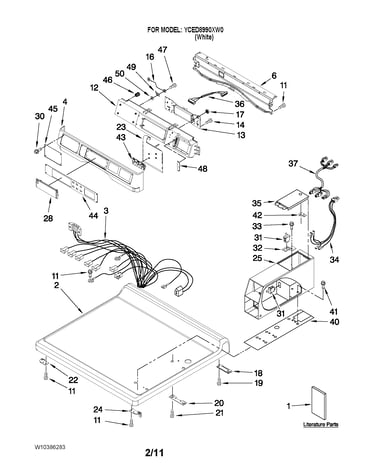 Top and console parts