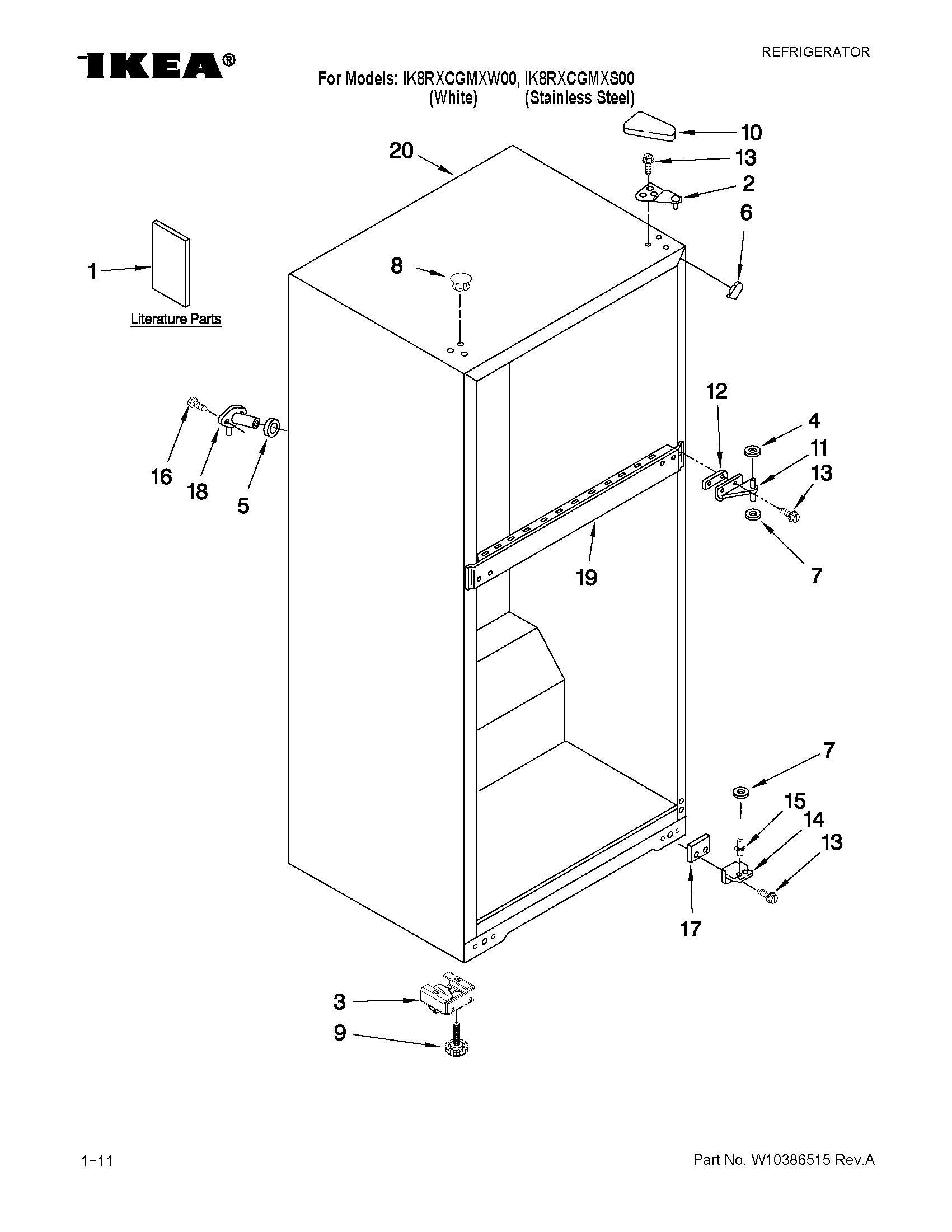 Cabinet parts