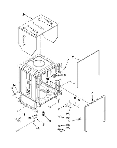 Tub and frame parts