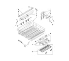 Whirlpool GU3600XTVQ3 upper rack and track parts diagram