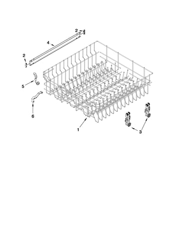Upper rack and track parts