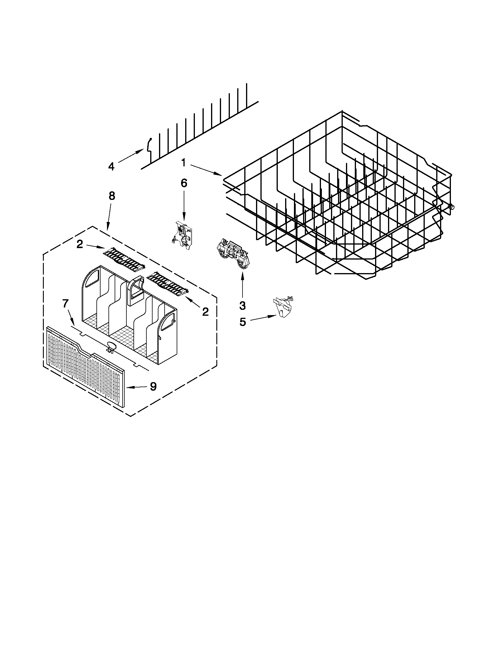 Lower rack parts