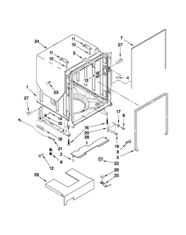 Tub and frame parts