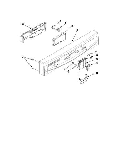 Control panel and latch parts